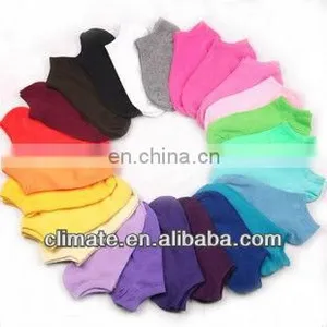 Free Shipping,Wholesale,1 Lot=10pairs,Candy Colors Cotton Women Fashion Low Cut Ankle Crew Slipper Socks thumbnail-1