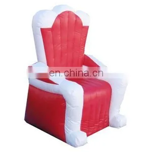 White and Red Inflatable Throne Chair thumbnail-1