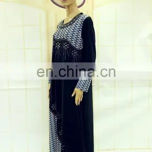 Wholesale Jalabia Beaded Flower Dubai Modern Abaya Kaftan thumbnail-2