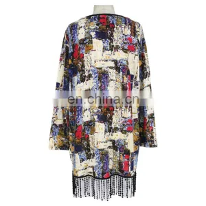 2017 Old Women Boho Frill Prirnt Tunic Guangzhou Supplier thumbnail-2