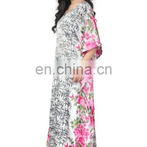 Floral Printed Medium Length Kaftan / Decent Daily Wear High Quality Kaftan / Latest Indian Ethnic Wear (kaftans 2017) thumbnail-5