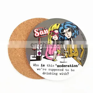 Custom Logos Cup Wood Coaster / Paper Cork Coaster thumbnail-1