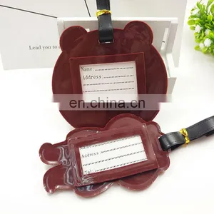 2017 New Design Customized Bear Shape Soft Rubber Pvc Luggage Tag thumbnail-2