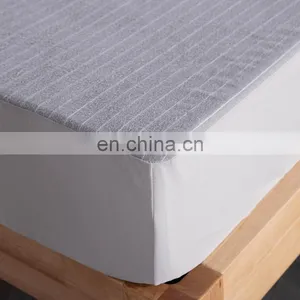 Cotton Fitted Sheet Waterproof Mattress Protector Queen Size Mattress Cover Anti-Wrinkle Fade Resistant Mattress Encasement Elas thumbnail-3