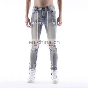DiZNEW High Quality Custom Denim Men Printing Ripped Jeans thumbnail-3