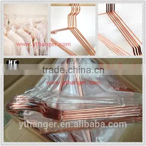 YT High Quality Copper Metal Hanger Wire Clothes Hanger for Display thumbnail-3