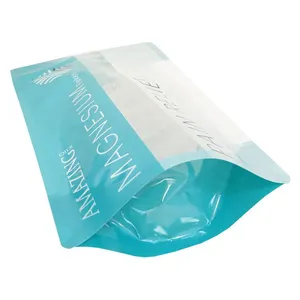 Custom Digital Print Hair Packaging Zipper Bag Custom Plastic Wig Packaging Bag With Window thumbnail-3