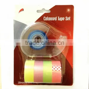 Color Stationery Tape With Cut for School and Office thumbnail-1