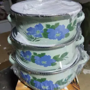 6pcs Vitreous Enamel Pot ENAMEL CASSEROLE thumbnail-2