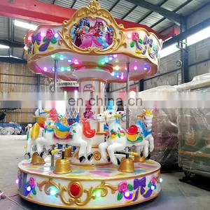 Fairground Musical Carousel Equipment 6 Seats Amusement Rides thumbnail-3