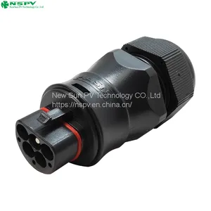 China Factory Solar AC 5 Pin Connectors Panel to Panel Type Inverter ac Connector thumbnail-4