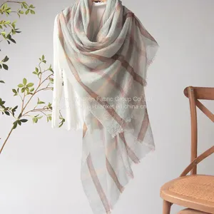 High Quality Super Soft Colorful Winter Fashionable Women Cashmere Scarf/cashmere Shawl thumbnail-5