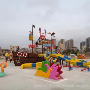 Large Amusement Equipment Fiberglass Water Water Village Water House Pirate Ship Children's Park Combination Slide Amusement Facilities thumbnail-5