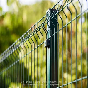 PE Coated and PVC Coated Welded Wire Fencing Curvy Welded Wire Mesh Fence/BOLI WIRE MESH QUALITY WELDED WIRE FENCING thumbnail-2