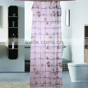 PEVA/PVC/Polyester Waterproof Bathroom Curtain the Curtain for the Bath Waterproof Polyester Bathroom Curtain Quality Choice thumbnail-3