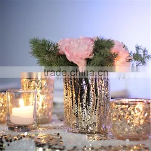 Mercury Glass Vase /Glass Candle Holder / Glass Tealight Wedding Decoration Quality Choice thumbnail-3