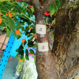 Mediterranean Artificial Citrus Tree - Real Touch Trunk With 100 Fruits, Balcony/Garden Decorative thumbnail-3