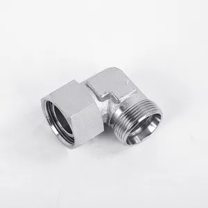 Hydraulic Fitting, H-Type Ferrule Transition Fitting, Male & Female Thread 90° Elbow (Model: 2D9), Stainless Steel thumbnail-4