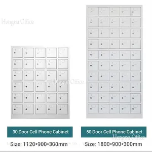 Heavy Duty Cell Phone Storage Cabinet With Multiple USB Ports - Industrial Charging Locker for Workshop Factory thumbnail-4