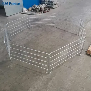 High Quality Australia Galvanized Welded Metal Steel Sheep and Goat Fence Corral Panels for Sale thumbnail-4
