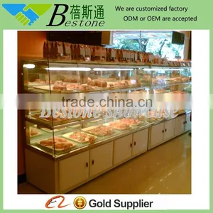 Modern Wholesale Wooden Glass Bakery Display Shelves Showcase thumbnail-1