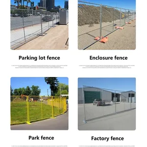 US Standard 6ft x 8ft, 6ft x 10ft Temporary Chain Fence Panels, Hot-Dip Galvanized, Suitable for Fences, Sheds, and Gates thumbnail-3