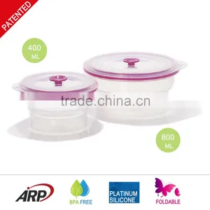 400ml Folding Kitchen Silicone Lunch Box thumbnail-6