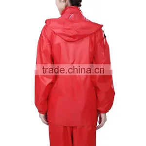 Customized Raincoat High Visible Reflective Tape Waterproof Breathable Raincoat Rainsuit With Pant thumbnail-4
