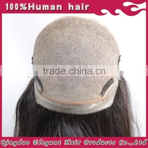 New Arrival High Quality Silky Straight Human Hair Silk Base Malaysian Hair Full Lace Wig With Bang thumbnail-4