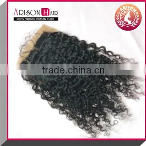 Brazilian Curly Silk Top Front Closure Cheap Stock Silk Base Closure Free Parting Lace Closure thumbnail-4