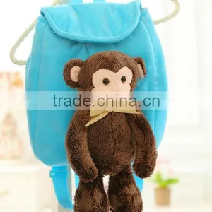 Plush Monkey Backpack/plush Monkey Bag/plush Monkey Bag Toy thumbnail-1