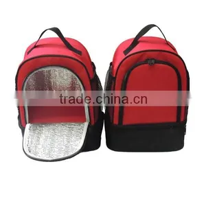 2015 Insulated Cooler Food Delivery Bag Two Compartments Cooler Bag thumbnail-4