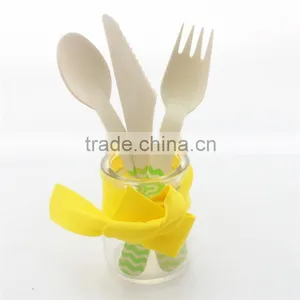6.5 Inch Wooden Cultery/Mini Wooden Spoon /Cheap Fork Spoon thumbnail-4