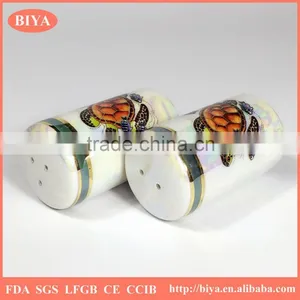 Chaozhou Factory Manufacture Ceramic Salt and Sepper Shaker Bottles Colorful Pearl Glazed Souvenir Bottle thumbnail-2