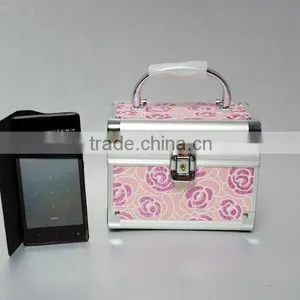 AN62 ANPHY Theme Hotel Washroom Jewelry Case Makeup Box Rose Pattern Shinning Small Suitcase With Layers Mirror Souvenir Case thumbnail-5