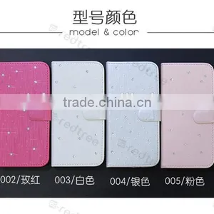 Luxury Wallet Diamond Leather Mobile Phone Back Cover With Printing for Motorola g3 thumbnail-4