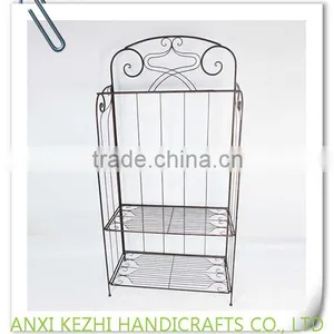 KZ140125 Home Organizer Rack Iron 3-tiers Standing Metal Shelf thumbnail-6