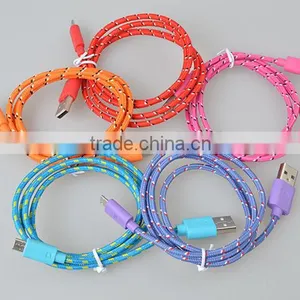 1m Round Braided Textile Electrical Usb Cable/Wire/Pulley Cord 2 Wires thumbnail-4