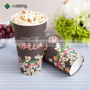 32 oz Retro Style Reusable Paper Popcorn Bowl Cup thumbnail-6