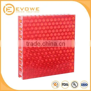 Eco-friendly Luxcore Translucent Synthetic Resin Tile Acrylic Honeycomb Panel thumbnail-5