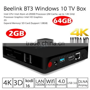 BT3 Intel Atom X5-Z8300 Smart Media Player MINI PC TV BOX 1080P Streamer thumbnail-1