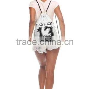 Brand New Custom 3D Print Cheap Cloth Drawstring Sports Bag thumbnail-4