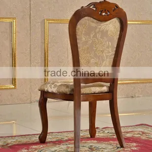 Home Commonly Used Table Chairs Set Wood Frame Fabric Side Chairs thumbnail-6