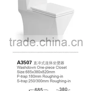 WC Sanitary Ware Bathroom Wash Down One Piece Toilet Commode 2273 Quality Choice thumbnail-3