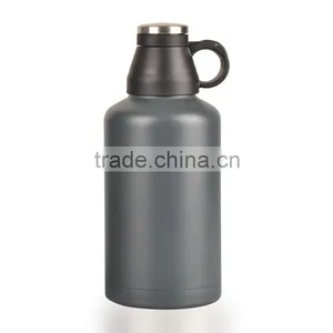 Everich 0.9 Litre 18/8 Stainless Steel Double Wall Insulation Beer Growler thumbnail-1