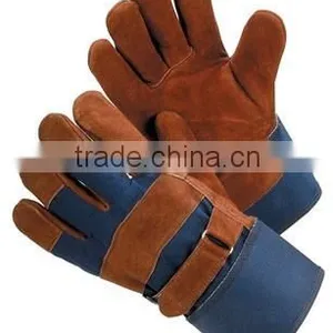 Leather Gloves; Winter Gloves; Cow Split Leather Gloves thumbnail-1