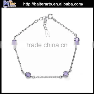 Wholesale Women's 925 Sterling Silver Charm Star Design Charm Bracelet thumbnail-5