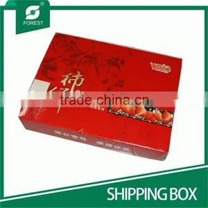 WAX-COATED CARDBOARD SHIPPING BOXES FOR PACKING FOOD WITH EMBOSSING LOGO thumbnail-2