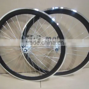 Fixie Wheelset Alloy Wheel Set CNC Deep V Rim for Sale thumbnail-4