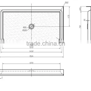 CUPC Rectangle Shower Base,upc America Shower Base,fiberglass and Resin Shower Base thumbnail-4